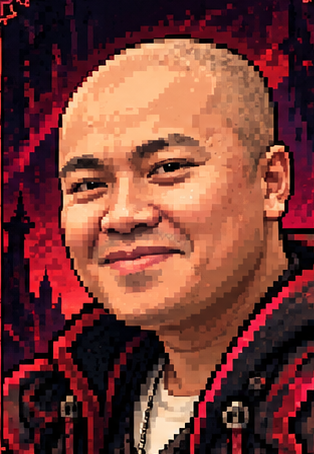 Sean Siu Hang gothic pixel-art character portrait
